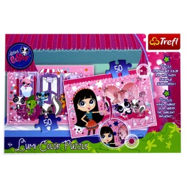 Trefl, "Littlest Pet Shop" , 50 Pieces Color Lumi ( changing colors) Jigsaw - Puzzle