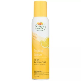 Citrus Magic Odor Eliminating Air Freshener Spray, Tropical Lemon, 3- Ounce