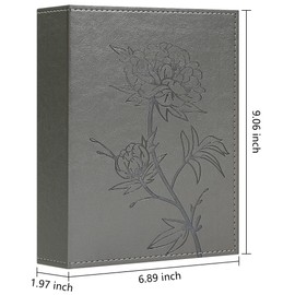 Vienrose - Álbum de fotos de 200 fotos de 4 x 6 pulgadas, cubierta de piel vegano, bolsillos horizontales para álbum de fotos de gran capacidad de 4 x 6 para familia, boda, aniversario del bebé (200