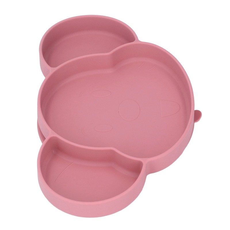 Baby Suction Plate Silicone Thick Edge Skid Resistance Cute Bear