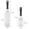 IOCBYHZ Metal Spatula Set of 2, Griddle Scraper/Cooking Spatula for