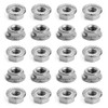 Set of 20 Hex Flange Nuts M3 M4 M5 M6