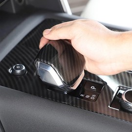 NEOLVZT Suede Gear Shift Shifter Knob Cover Cap Trims for Range Rover Velar Sport 2022-2025 Land Rover Discovery 2021-2025 (Carbon Fiber Style)