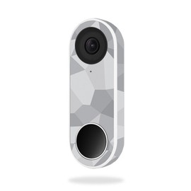 MightySkins Skin Compatible with Nest Hello Video Doorbell - Gray Polygon | Protective, Durable, and Unique Vinyl Decal wrap Cover | Easy to Apply, Remove, and Change Styles | Made in The USA