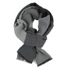 Rotfuchs Woven Scarf Checked Herringbone Fashion Grey White 100% Wool