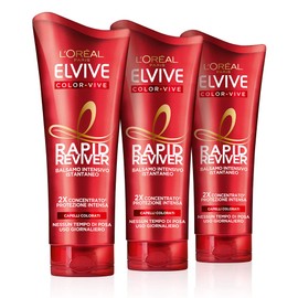 L'Oréal Paris Elvive Rapid Reviver Instant Intensive Conditioner, Enriched with Amino Acid and Vitamin E, for Coloured Hair, Pack of 3