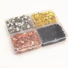 Thumbtacks, rose gold, 400 pieces/box, 10 mm, metal tacks, round thumb tacks, large drawing pins, nail decoration, pushpin, black thumb tacks for office, schools, home, DIY memos, pictures, rose gold