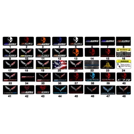 Corvette C7  Corvette Sun Visor Warning Label Covers