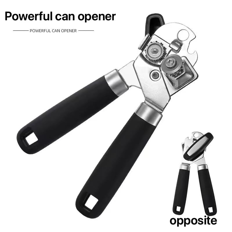 Manual Can Opener, Handle for More Comfortable Grip, Hand Can