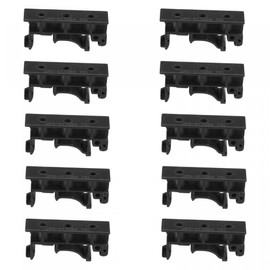 sourcing map PCB DIN Rail Mounting Bracket Carrier Clips, for 35mm DIN Rail Black, 10 Sets