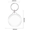 Keychain Photo Holder Round Shape with Cut Template Acrylic Photo