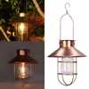 Solar Hanging Light Decorative Iron Frame LED Outdoor Retro Lantern