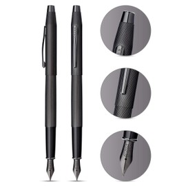 Cross Classic Century Brushed Black PVD Fountain Pen with Medium Nib