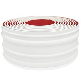 Proflex Decor White Vinyl Wall Base, 6 inch X 20 ft - Wall Base Trim with Super Strong Peel and Stick Adhesive Back - Flexible Self Stick Vinyl Wall Base - Easy Install Vinyl Floor Base with Toe