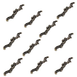 bnafes 10Pcs Vintage Bronze Knobs Antique Drawer Pull Handle Cabinet Box Mini Jewelry Chest Decoration - Large