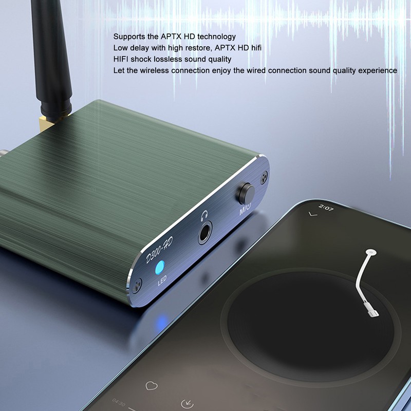 Bluetooth 5.2 Receiver Low Latency AUX Optical Coaxial Output Support