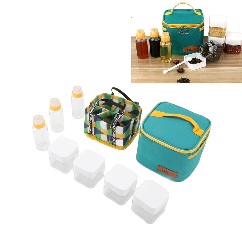 Spice Containers 7 Boxes Portable Seasoning Box for Outdoor BBQ