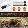 72 Inch Rotary Cultivator Tool, Hand Tiller for Gardening, 2-in-1