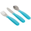NUK Kiddy Cutlery Fork, Knife, and Spoon Set, 3 Pack,