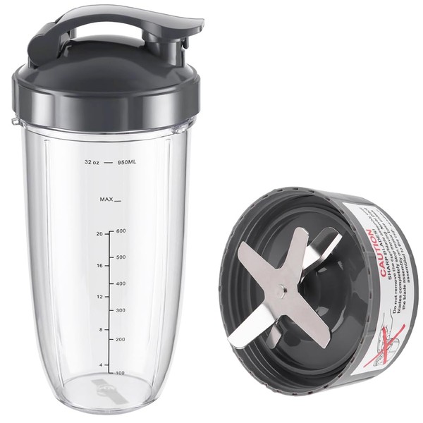 Blender Replacement Parts - 32oz Cup & Extractor Blade with
