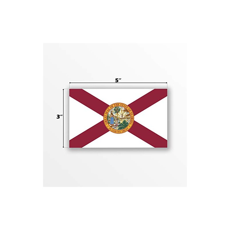 Florida State Flag Magnet | 5-Inches by 3-Inches | Premium