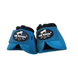 TGW RIDING 2520D Horse Bell Boots No-Turn Horse Bell Boots, Equine Ballistic Hoof Overreach Bell Boot, Pair (Turquoise, M)