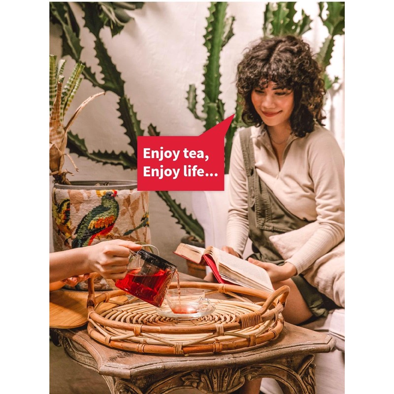 TeeLux Hibiscus Tea Bags, Premium Natural Hibiscus Flowers Tea, Caffeine