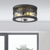 Zeyu Industrial Ceiling Light, Farmhouse Flush Mount Ceiling Light 12