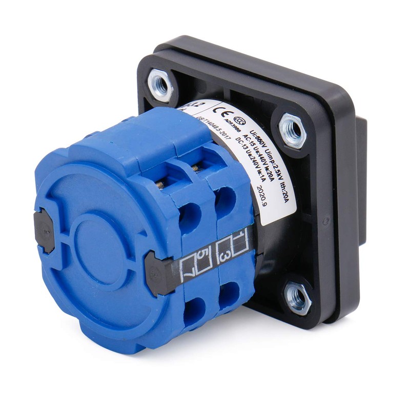 Heschen Universal Rotary Cam Selector Changover Switch, SZW26-20/0-3.2, 660V 20A,