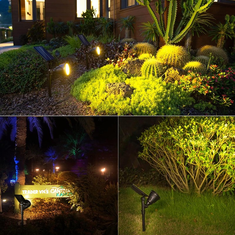 JSOT 600 Lumen Bright Solar Lights Outdoor Waterproof,Solar Powered Landscape