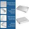 Teamfar Rectangular Baking Tray, Cake Tray, Stainless Steel, 31.6 x