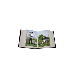 4x6 Photo Album, Fits 100 Pictures With Window Frame Cover Brown