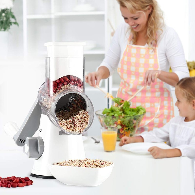Ourokhome Rotary Cheese Grater Hand Crank, Kitchen Shredder Speed Mandolin