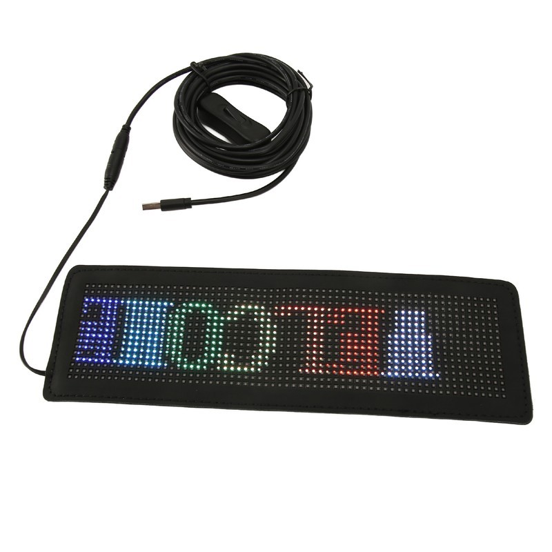 LED Car Sign App Programmable USB 5V Car Plug 12‑24V