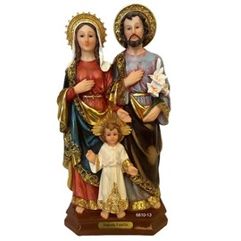 Sagrada Familia 12" Religious Figurine Holy Family Resin Statue, New