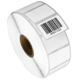 OfficeSmartLabels 1.25"x0.85" Direct Thermal Label - Compatible with Rollo Label Printer & Zebra Desktop Printers and More – 1” Core, Permanent Adhesive & Perforated Postage Barcode Label [4 Rolls, 1500 Labels/Roll]