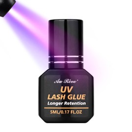 UV Lash Glue Eyelash Extension Glue 5ml 7-8 Weeks Retention 1 Sec Light Curing Fast-Drying Extra Strong Bond Waterproof Professional Use Only
