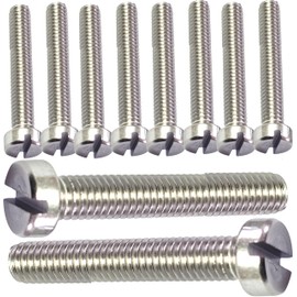 M5 x 70mm Slotted Pan Head Machine Screws Made of A2 Stainless Steel Slot Bolts M3 M4 M6 Bolts DIN 84 with Lengths from 10mm - 100mm (Pack of 10)