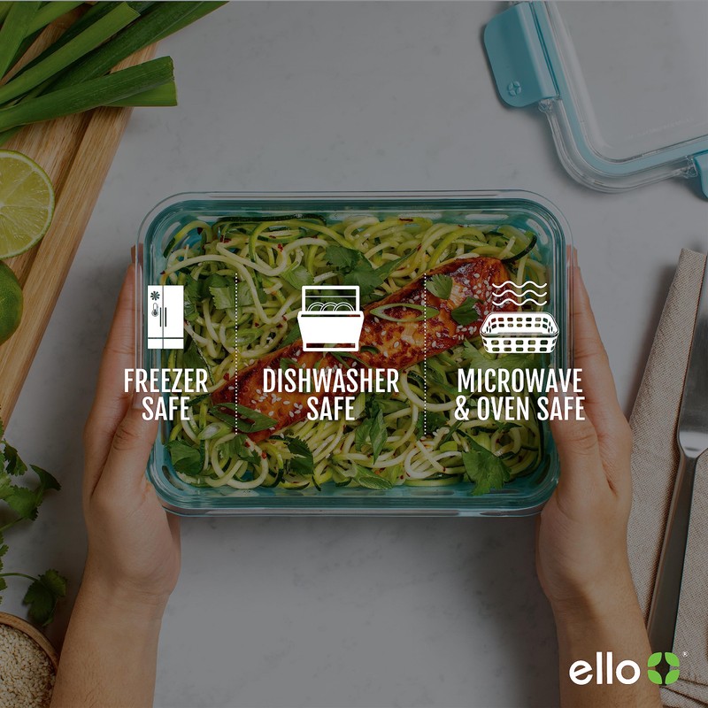 Ello Duraglass 3.4 Cup Meal Prep Sets 10Pc, 5 Pack