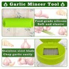 Garlic Press Stainless Steel, Garlic Mincer Tool with Storage Container,
