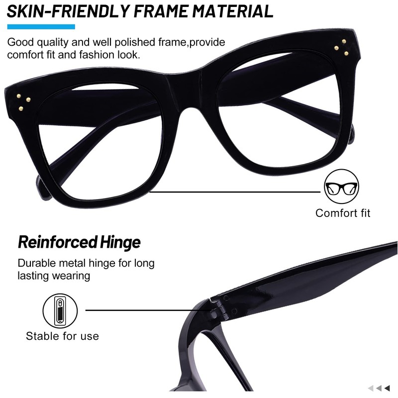 OCCI CHIARI Bifocal Reading Glasses 1.75 Womens Trendy Blue Light