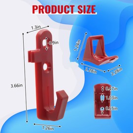 PWEOW - Juego de gancho y pestillo de plástico para GOTRAX GXL V2 XR Ultra XR, clip de scooter eléctrico, soporte rojo y clip de guardabarros para scooter de sujeción plegable, con tornillos