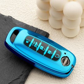 ZSPDACC for Nissan Key Fob Cover 2026 2025 2024 2023 Car Key Case 5 Buttons Rogue Armada Pathfinder Versa Accessories