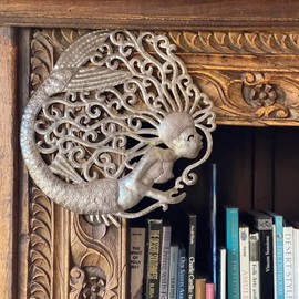 it's cactus - metal art haiti Wall Hanging Mermaid Plaque 11" Beach Theme Home Decor, Haitian Artwork Indoor Outdoor Handmade