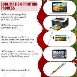 20 Pcs Sublimation Pens Blank Heat Transfer Pen Sublimation Ballpoint Pen with Shrink Wrap Aluminum Customized Clip Pen