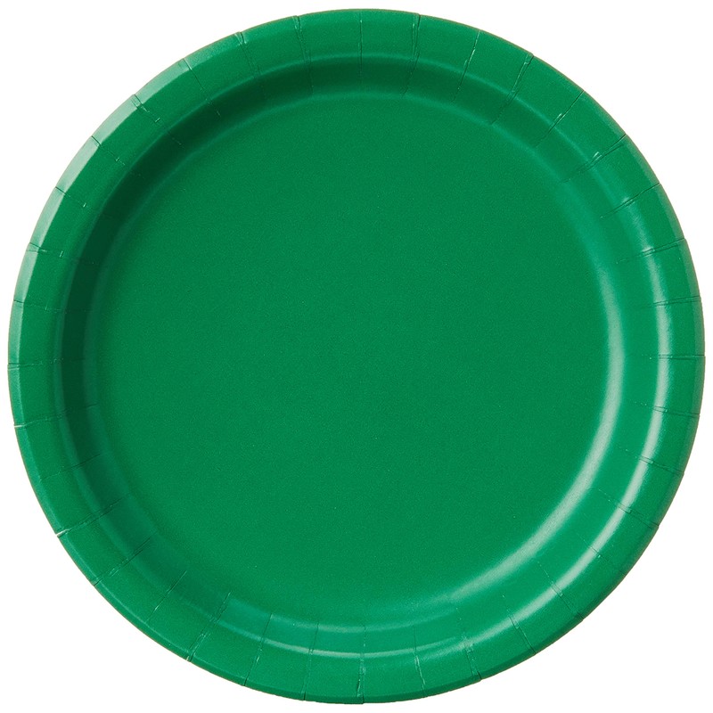 Creative Converting Touch of Color Paper Lunch Plates, 24-Count, Emerald