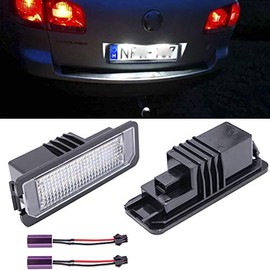 2pcs LED License Plate Lights Number Lamp for MK5 GTI MK6 MK7 Golf 5 Glof 6 Golf 7 New Beetle Passat CC Rabbit Eos Phaeton Polo Lupo Powered by Xenon White LED with Can-bus Error Free