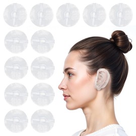 Kifmurase 400Pcs Ear Covers for Shower, Plastic Disposable Ear Covers, Waterproof Ears Shower Caps Protectors for Hair Dye Bathing Wash Hair Swimming Baby Showering Salon Spa