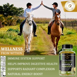 Soursop Leaves & Soursop Fruit Gummies - 3000mg Soursop Extract - Graviola Supplement - Soursop Fruit and Leaf - 60ct - Sugar-Free - Gluten Free – Non-GMO – Vegan Friendly