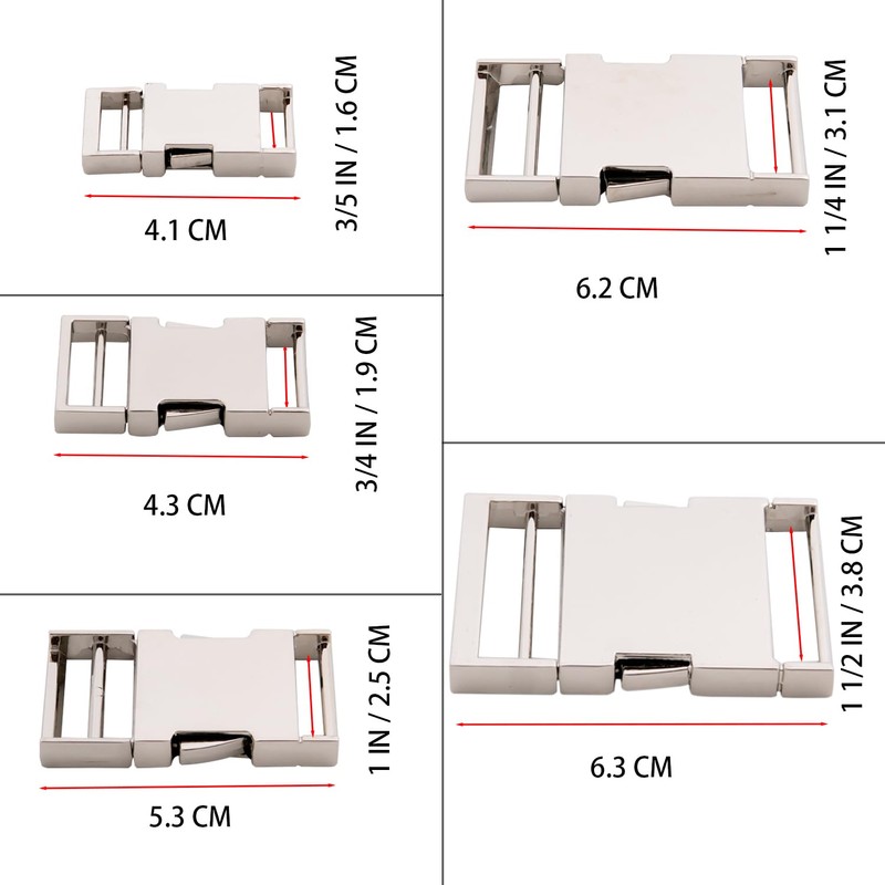 Metal Quick Side Release Buckle 5 PCS Metal Quality Webbing